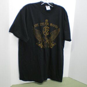 Joe Zelek Band Black Tee Shirt, Size Large